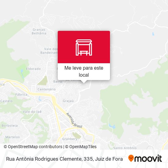 Rua Antônia Rodrigues Clemente, 335 mapa