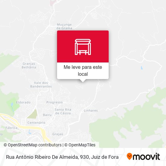 Rua Antônio Ribeiro De Almeida, 930 mapa