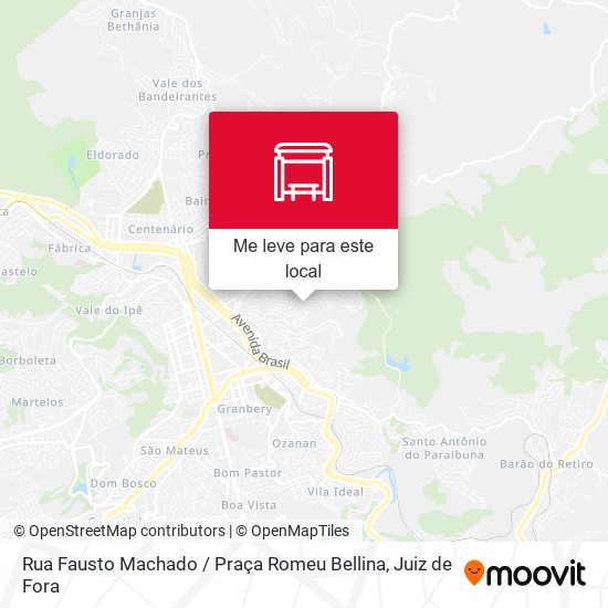 Rua Fausto Machado / Praça Romeu Bellina mapa