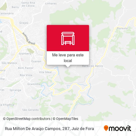 Rua Milton De Araújo Campos, 287 mapa