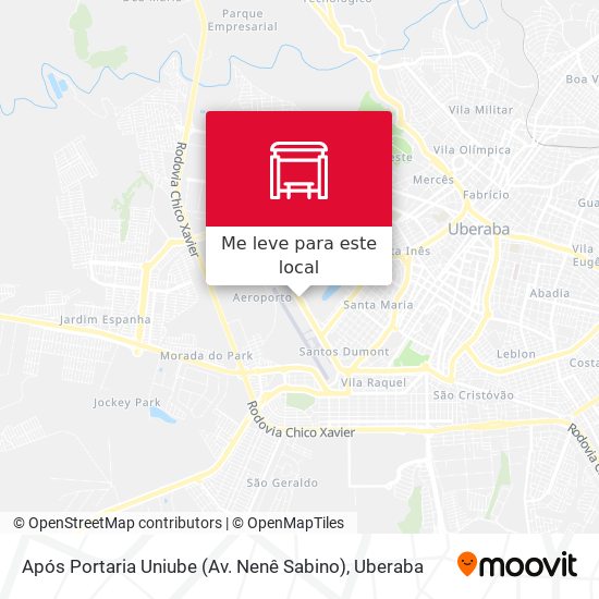 Após Portaria Uniube (Av. Nenê Sabino) mapa