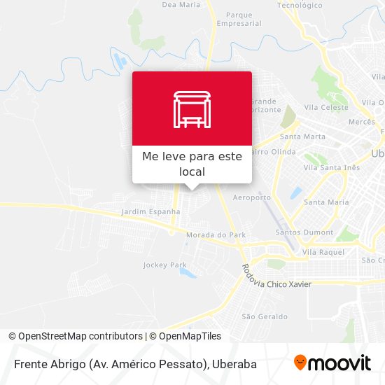 Frente Abrigo (Av. Américo Pessato) mapa