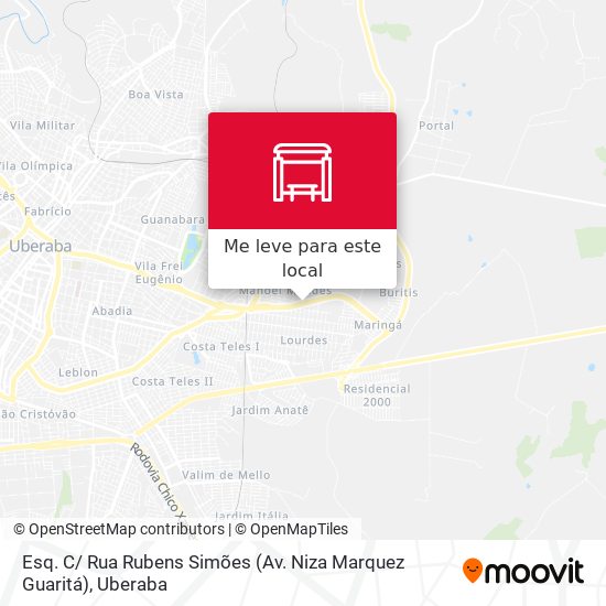 Esq. C/ Rua Rubens Simões (Av. Niza Marquez Guaritá) mapa