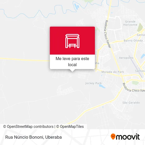 Rua Núncio Bononi mapa
