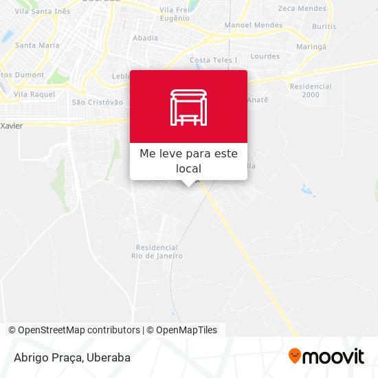 Abrigo Praça mapa