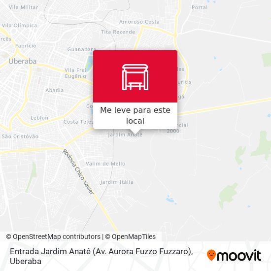 Entrada Jardim Anatê (Av. Aurora Fuzzo Fuzzaro) mapa
