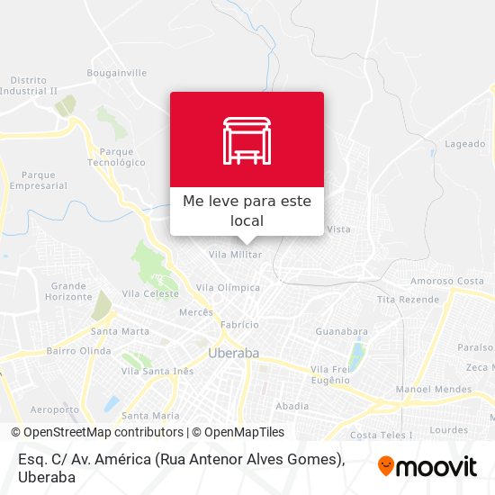 Esq. C/ Av. América (Rua Antenor Alves Gomes) mapa