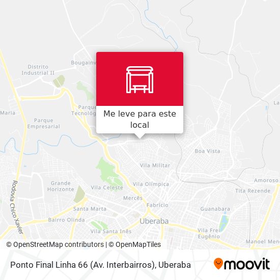 Ponto Final Linha 66 (Av. Interbairros) mapa