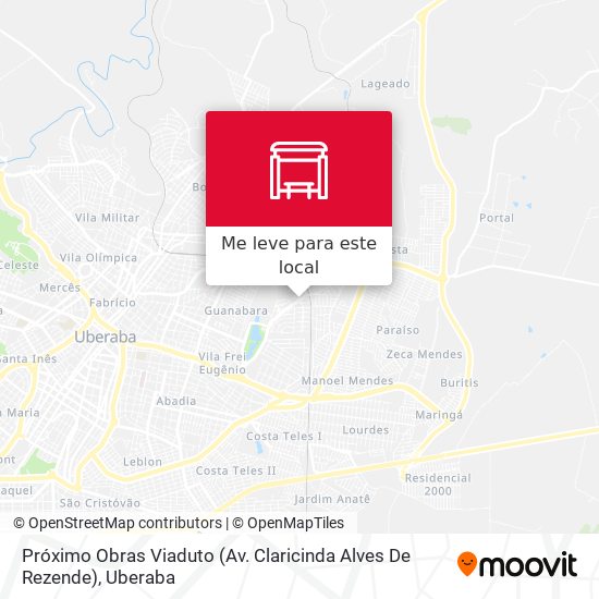Próximo Obras Viaduto (Av. Claricinda Alves De Rezende) mapa