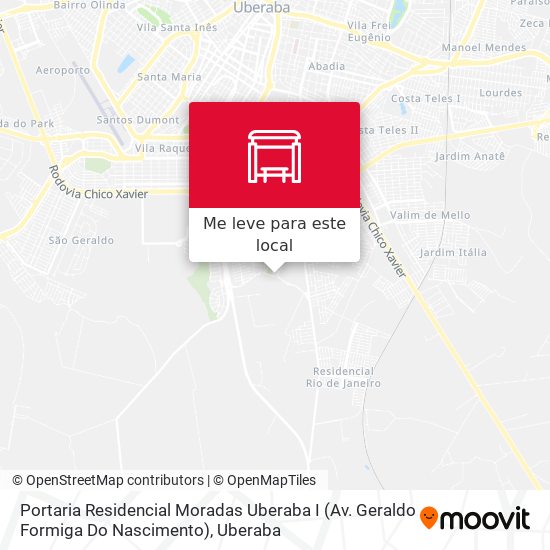 Portaria Residencial Moradas Uberaba I (Av. Geraldo Formiga Do Nascimento) mapa