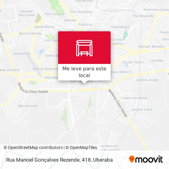 Rua Manoel Gonçalves Rezende, 418 mapa