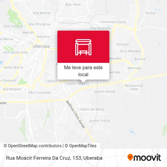 Rua Moacir Ferreira Da Cruz, 153 mapa