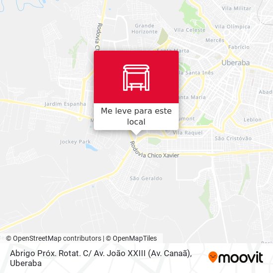 Abrigo Próx. Rotat. C/ Av. João XXIII (Av. Canaã) mapa