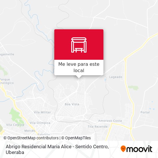 Abrigo Residencial Maria Alice - Sentido Centro mapa
