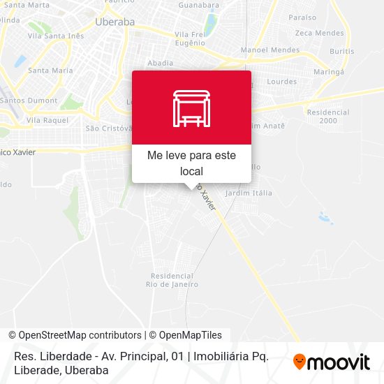 Res. Liberdade - Av. Principal, 01 | Imobiliária Pq. Liberade mapa
