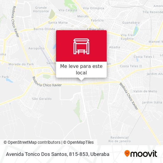 Avenida Tonico Dos Santos, 815-853 mapa