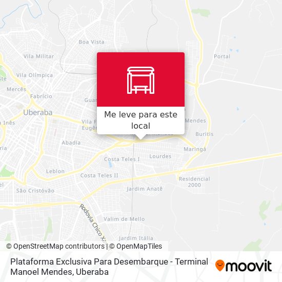 Plataforma Exclusiva Para Desembarque - Terminal Manoel Mendes mapa