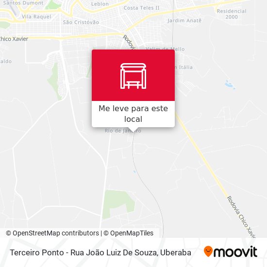 Terceiro Ponto - Rua João Luiz De Souza mapa