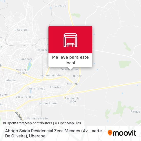 Abrigo Saída Residencial Zeca Mendes (Av. Laerte De Oliveira) mapa