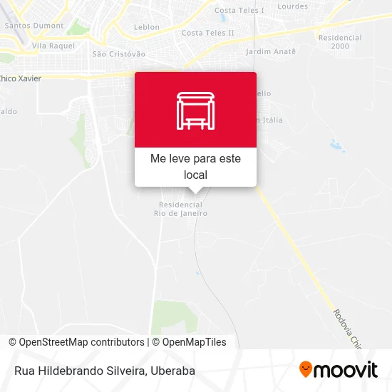 Rua Hildebrando Silveira mapa