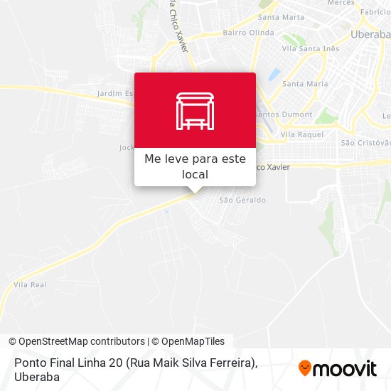 Ponto Final Linha 20 (Rua Maik Silva Ferreira) mapa