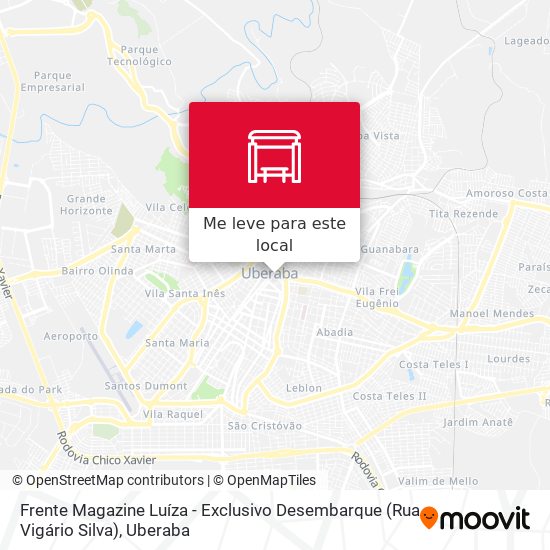 Frente Magazine Luíza - Exclusivo Desembarque (Rua Vigário Silva) mapa