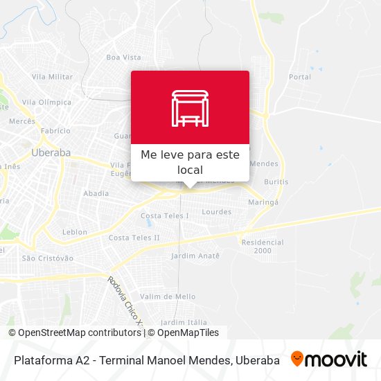 Plataforma A2 - Terminal Manoel Mendes mapa