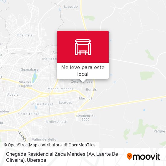 Chegada Residencial Zeca Mendes (Av. Laerte De Oliveira) mapa