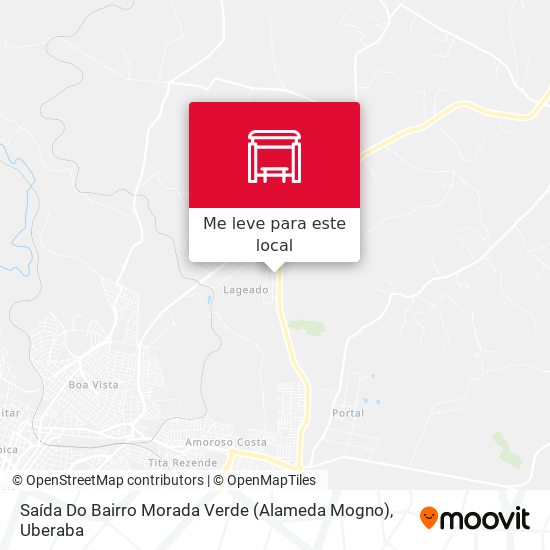 Saída Do Bairro Morada Verde (Alameda Mogno) mapa