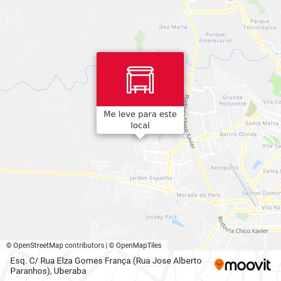 Esq. C/ Rua Elza Gomes França (Rua Jose Alberto Paranhos) mapa