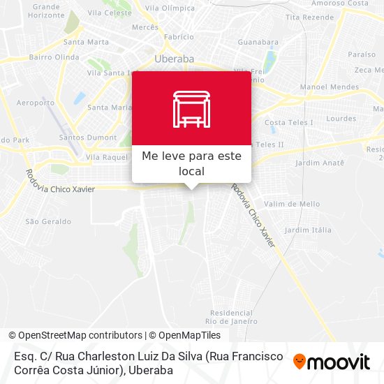 Esq. C/ Rua Charleston Luiz Da Silva (Rua Francisco Corrêa Costa Júnior) mapa
