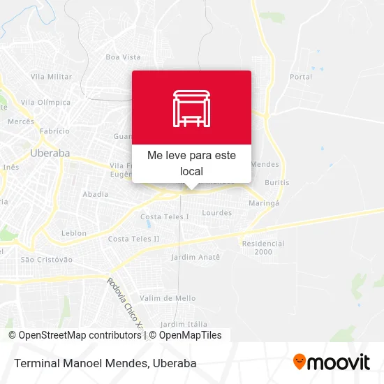 Terminal Manoel Mendes mapa
