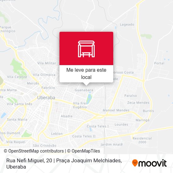 Rua Nefi Miguel, 20 | Praça Joaquim Melchiades mapa