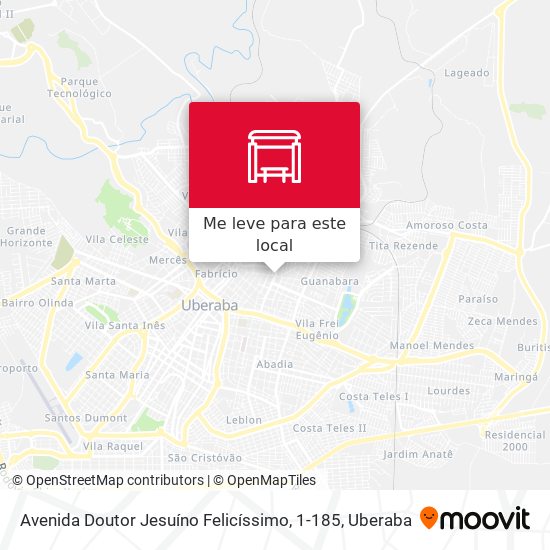 Avenida Doutor Jesuíno Felicíssimo, 1-185 mapa