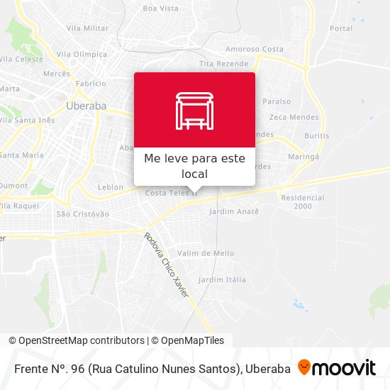 Frente Nº. 96 (Rua Catulino Nunes Santos) mapa