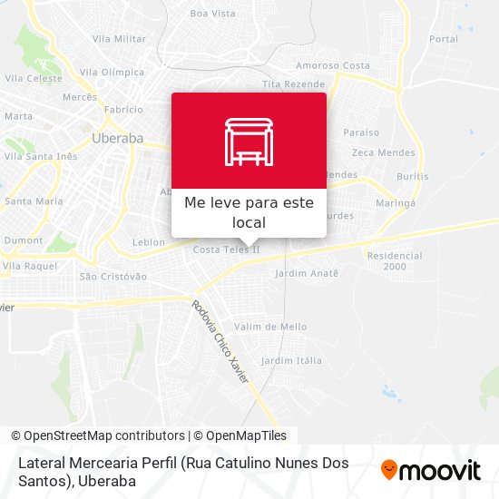 Lateral Mercearia Perfil (Rua Catulino Nunes Dos Santos) mapa