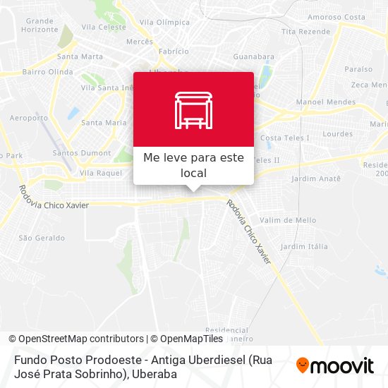 Fundo Posto Prodoeste - Antiga Uberdiesel (Rua José Prata Sobrinho) mapa
