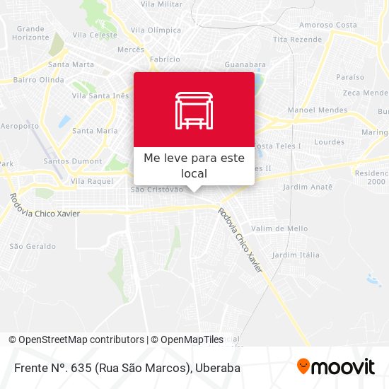 Frente Nº. 635 (Rua São Marcos) mapa