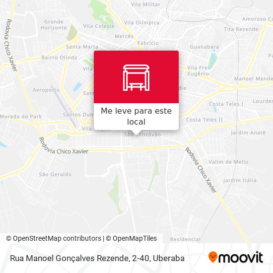 Rua Manoel Gonçalves Rezende, 2-40 mapa