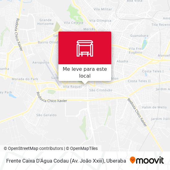Frente Caixa D'Água Codau (Av. João Xxiii) mapa