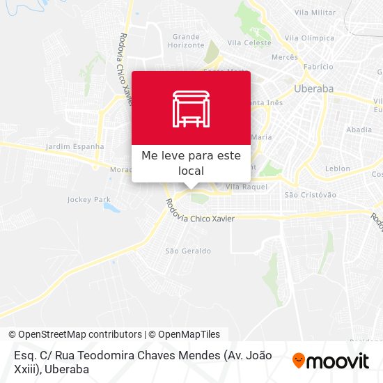 Esq. C/ Rua Teodomira Chaves Mendes (Av. João Xxiii) mapa