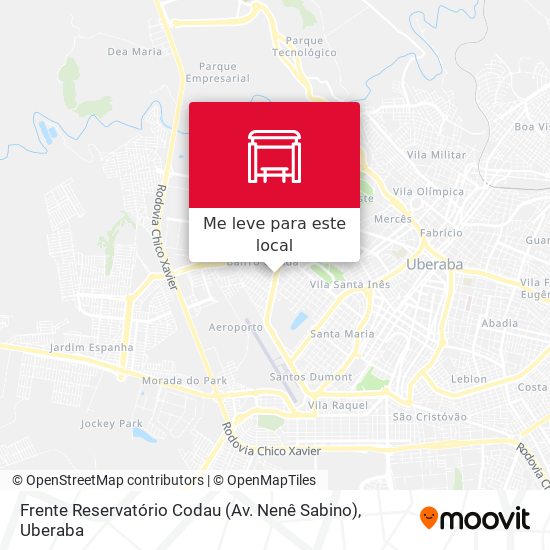 Frente Reservatório Codau (Av. Nenê Sabino) mapa