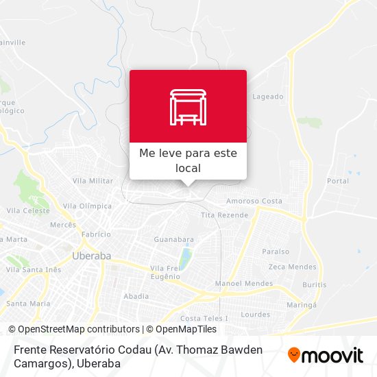 Frente Reservatório Codau (Av. Thomaz Bawden Camargos) mapa