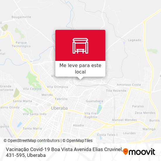 Vacinação Covid-19 Boa Vista Avenida Elias Cruvinel, 431-595 mapa