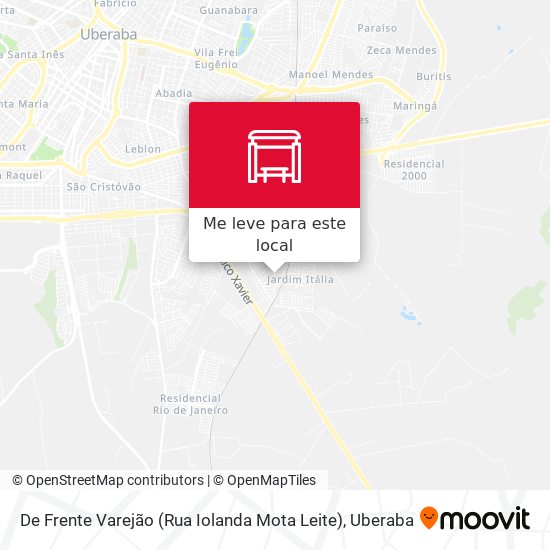 De Frente Varejão (Rua Iolanda Mota Leite) mapa