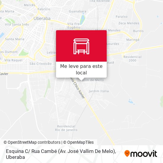 Esquina C/ Rua Cambé (Av. José Vallim De Melo) mapa