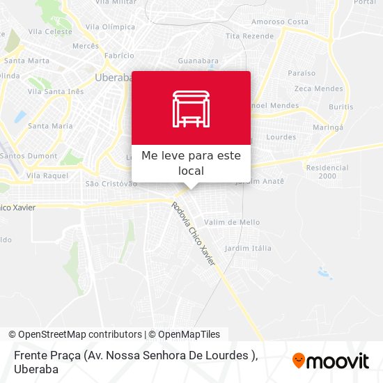 Frente Praça (Av. Nossa Senhora De Lourdes ) mapa