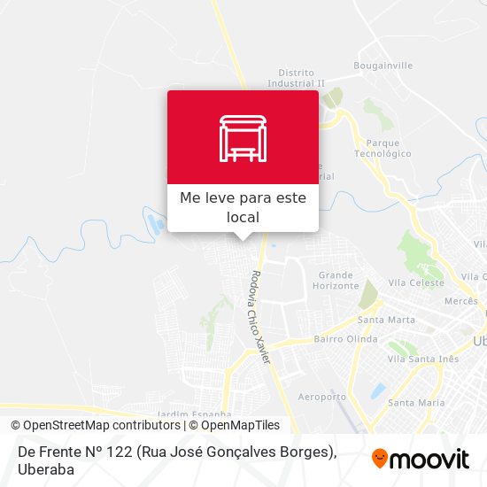 De Frente Nº 122 (Rua José Gonçalves Borges) mapa