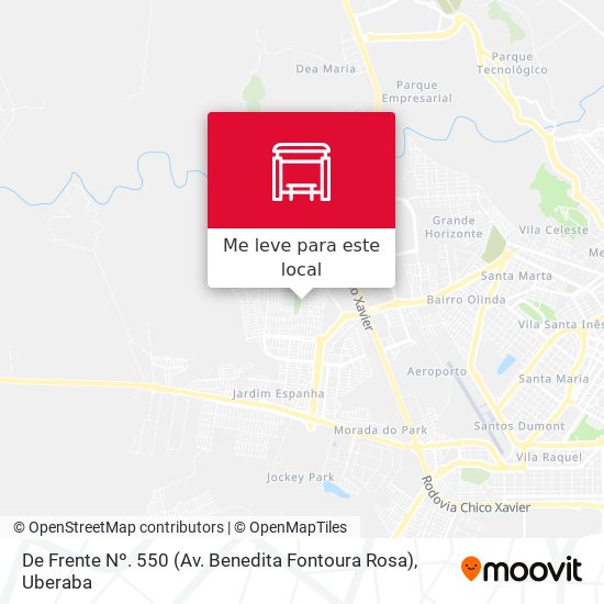 De Frente Nº. 550 (Av. Benedita Fontoura Rosa) mapa
