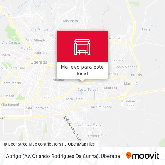 Abrigo (Av. Orlando Rodrigues Da Cunha) mapa